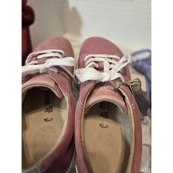 Birkenstock "ARRAN" Berry Suede Kids Sneakers - Size 34 - US Kids 3/3.5 - Picture 6 of 16